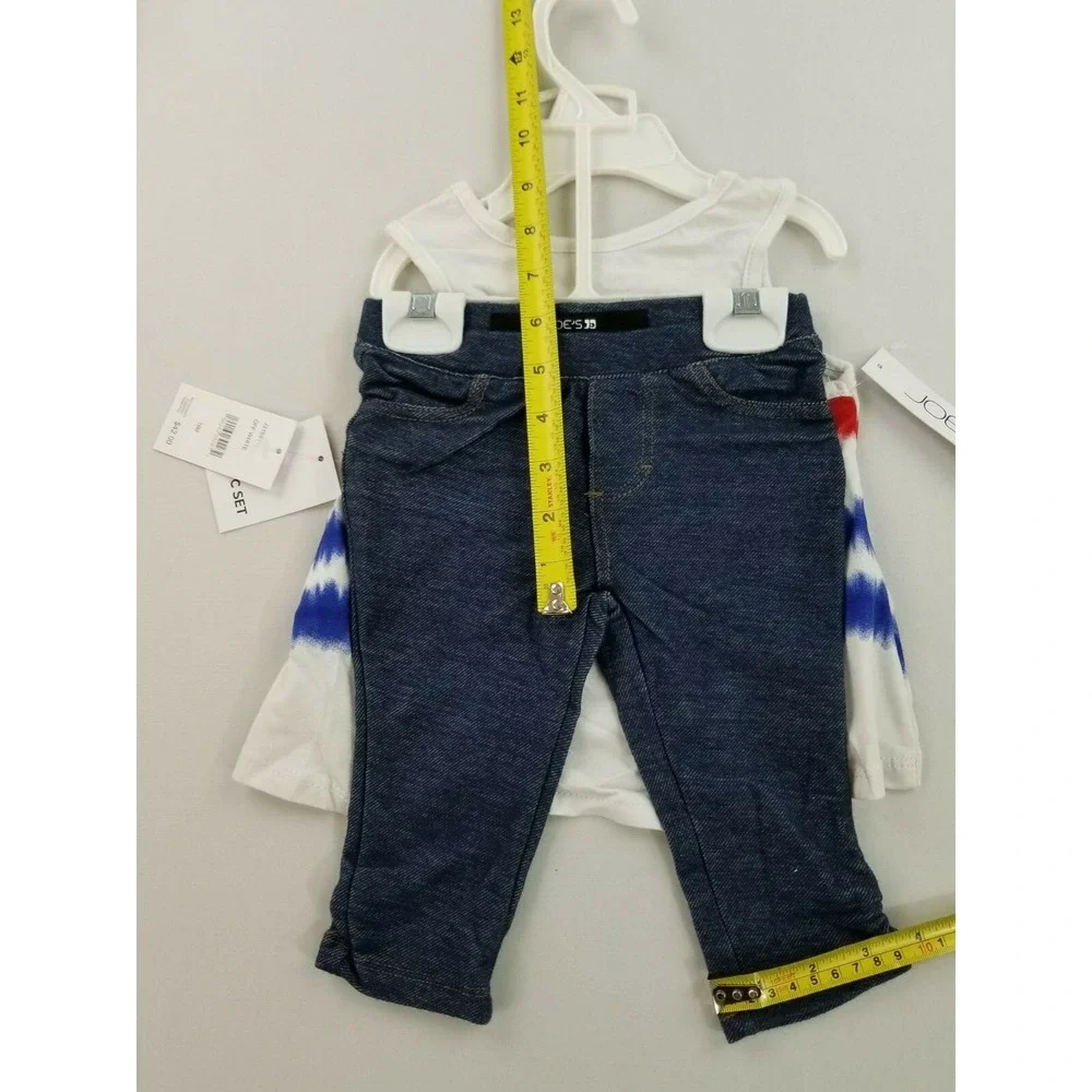 Joe's baby girls pant jeans and shirt J218ST15 white blue 18 months MSRP $42